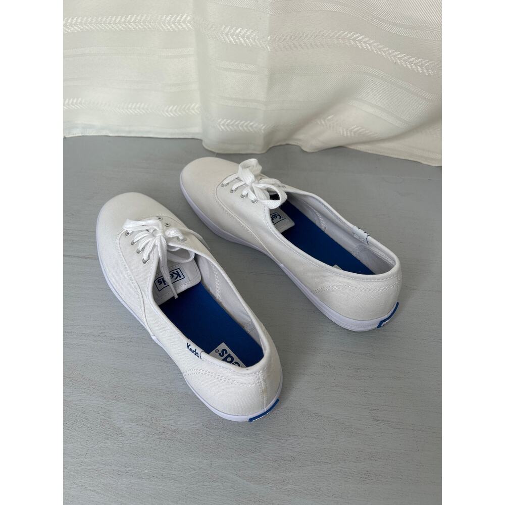 Keds Champion Canvas Lace Up Sneakers White Womens Size 8.5 - Picture 4 of 16